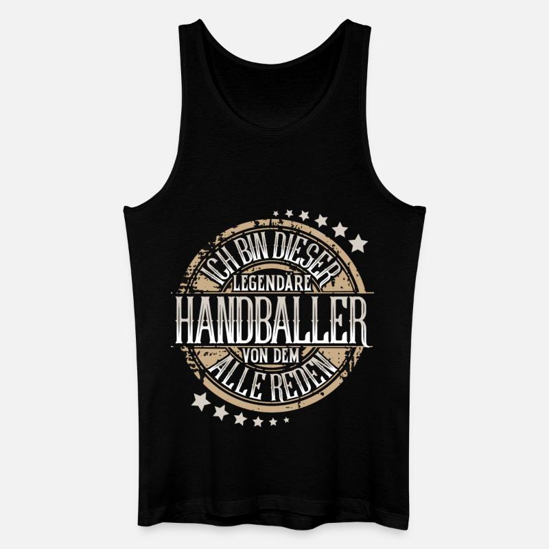 Handballer Handball - Männer Bio Tank Top - Schwarz