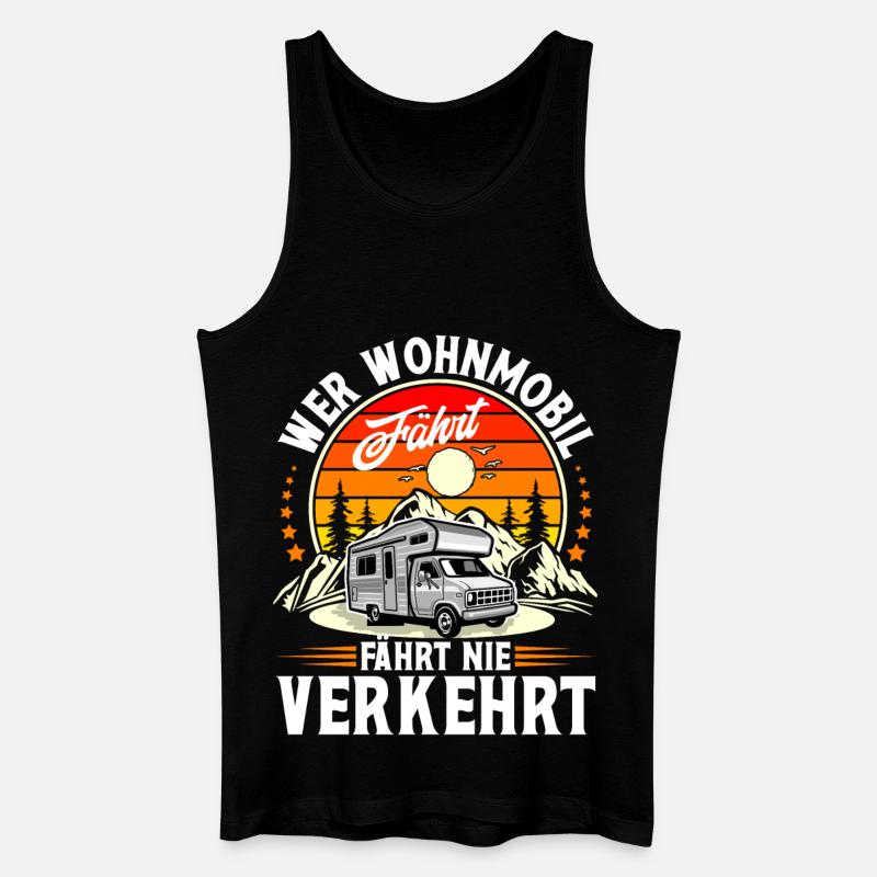 Camping Camper Campen - Männer Bio Tank Top - Schwarz