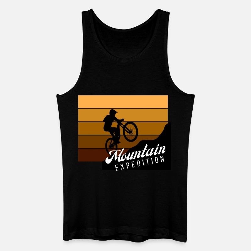 Mountain Expedition Sprung - Männer Bio Tank Top - Schwarz