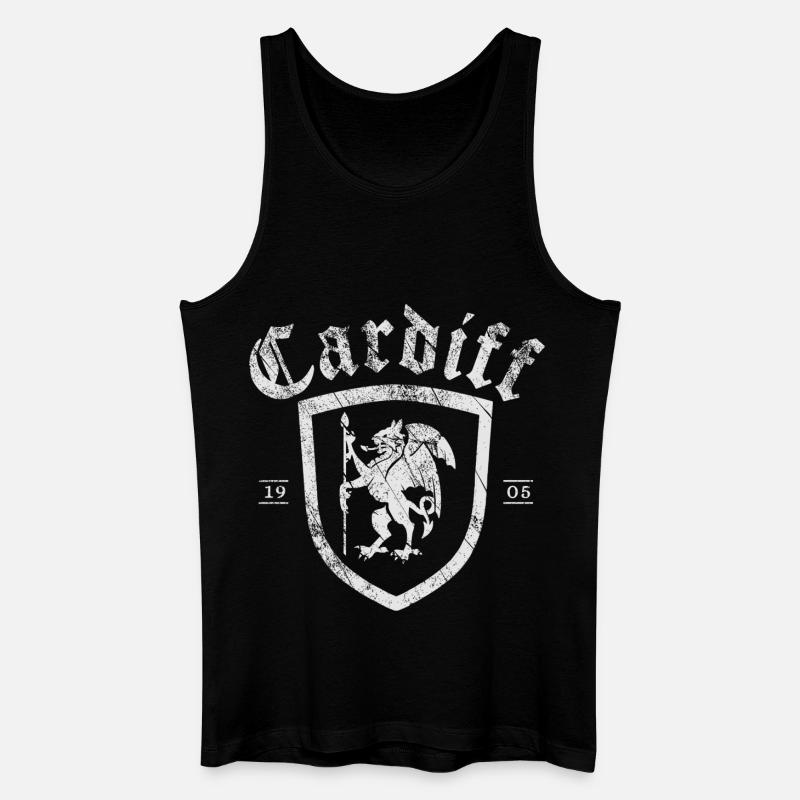 Cardiff - Männer Bio Tank Top - Schwarz