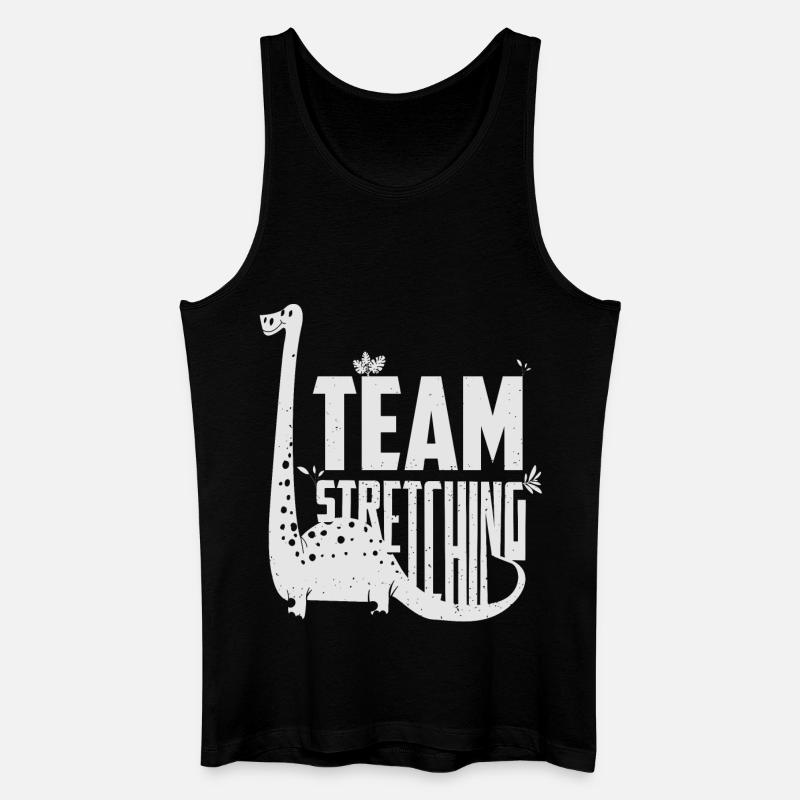 Dino Stretching Team - Männer Bio Tank Top - Schwarz