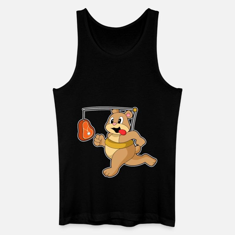 Bär Fleisch - Männer Bio Tank Top - Schwarz