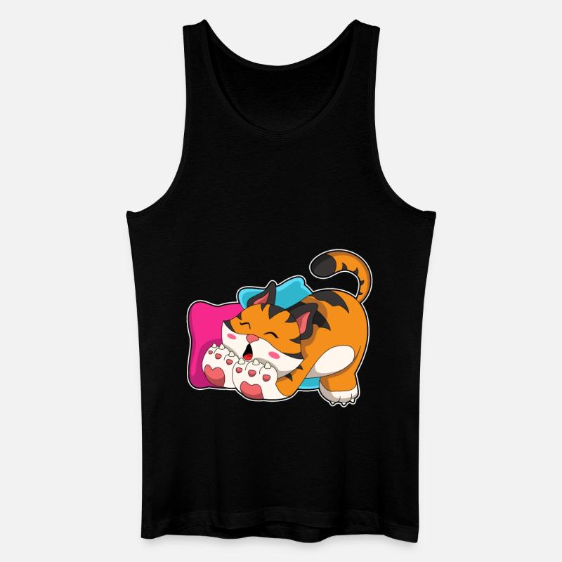 Süßer Tiger - Männer Bio Tank Top - Schwarz