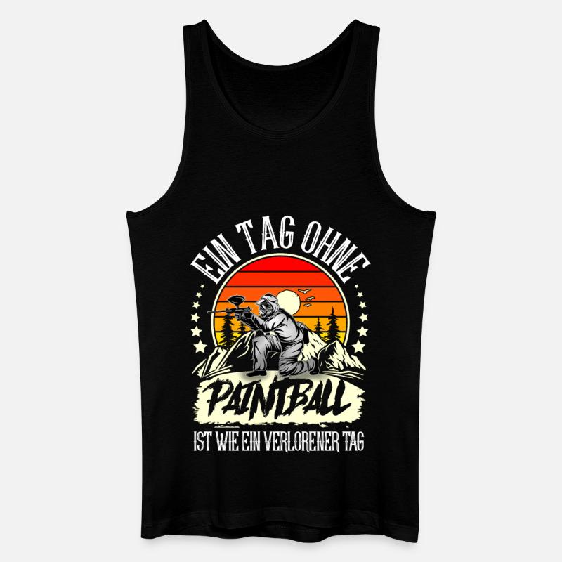 Paintball - Männer Bio Tank Top - Schwarz