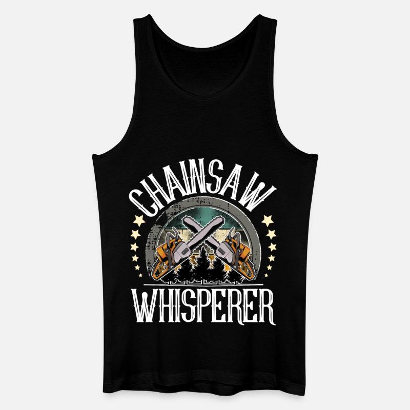 Holzfäller Baumfäller - Männer Bio Tank Top - Schwarz