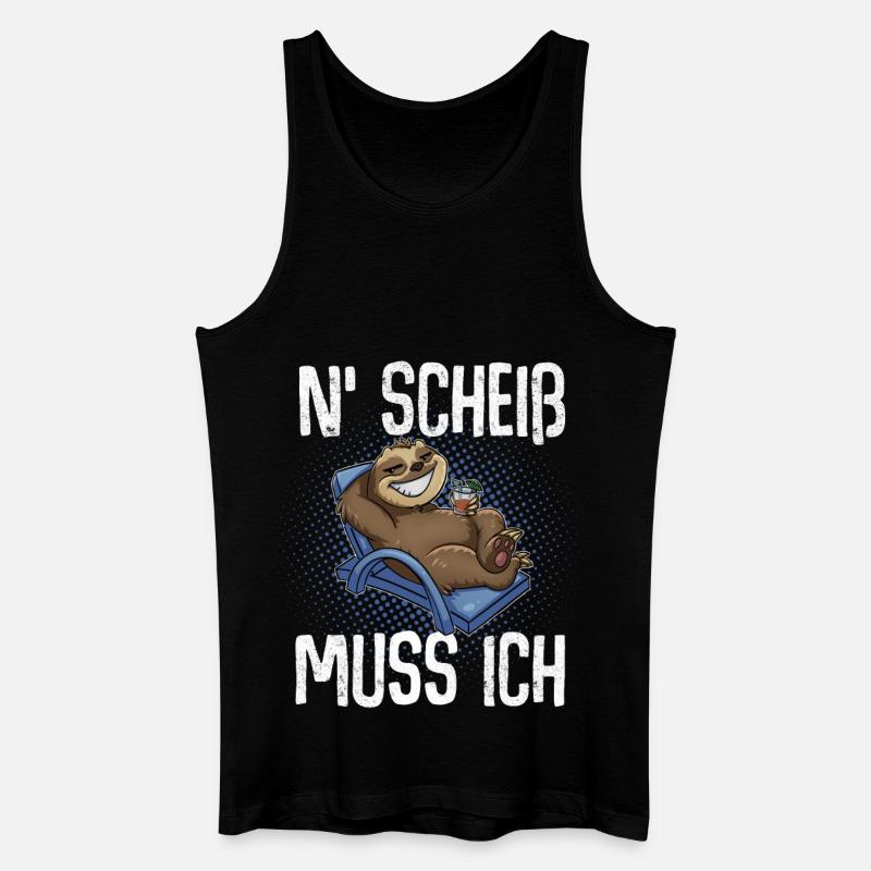 N'Scheiß Muss Ich - Männer Bio Tank Top - Schwarz