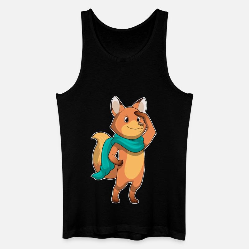Fuchs Schal - Männer Bio Tank Top - Schwarz