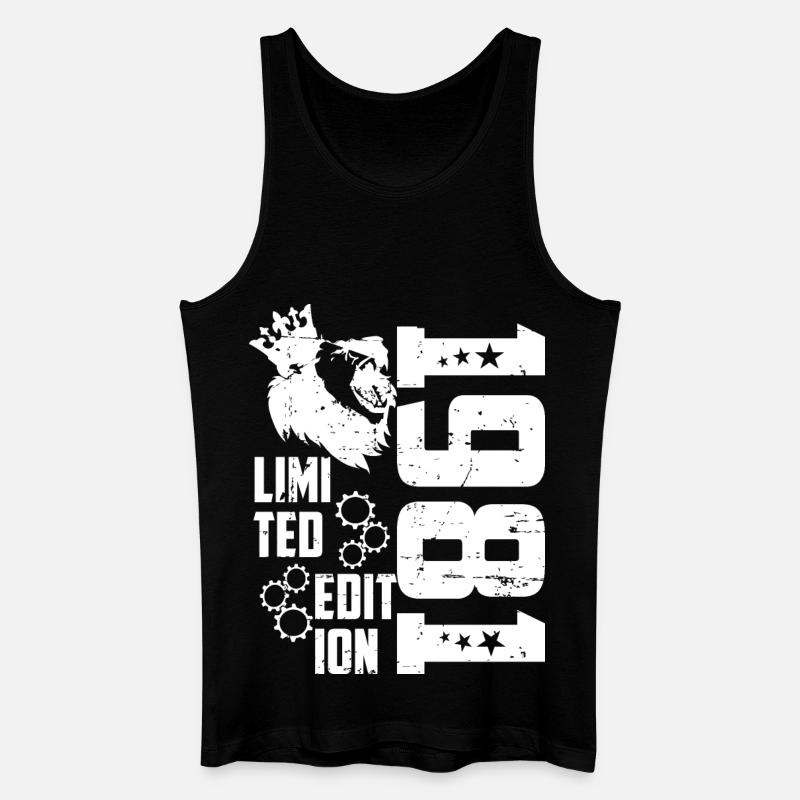 1981 Geboren Limited Edition - Männer Bio Tank Top - Schwarz