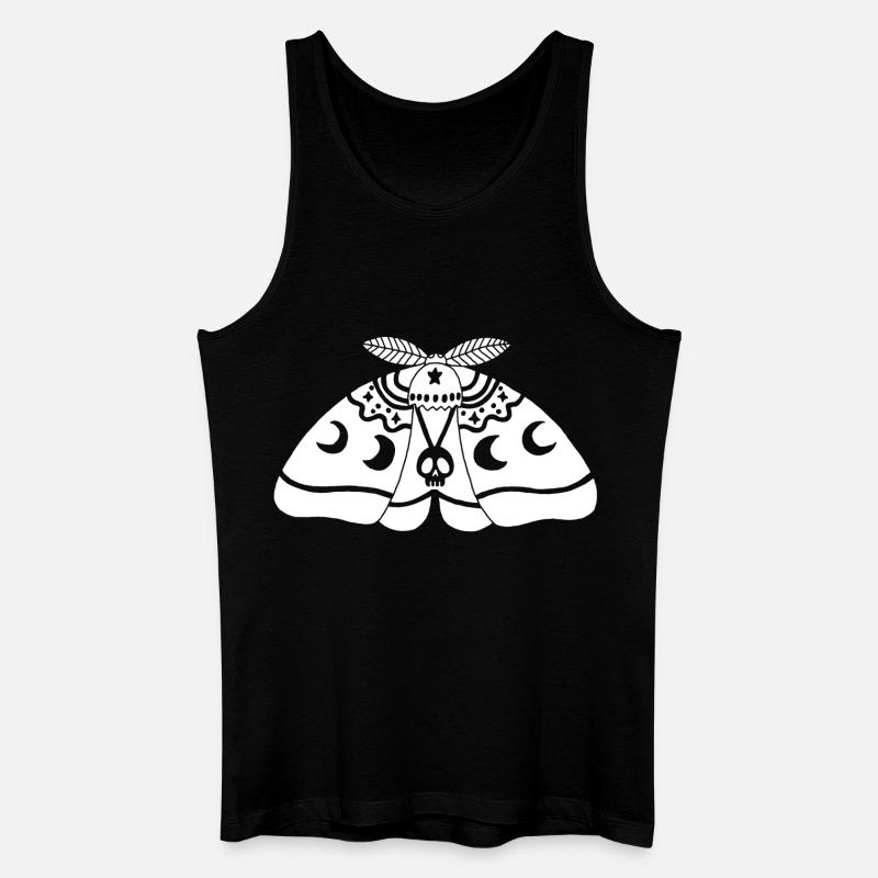 Weiße Motte - Männer Bio Tank Top - Schwarz