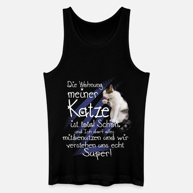 Katzen Wohnung - Männer Bio Tank Top - Schwarz