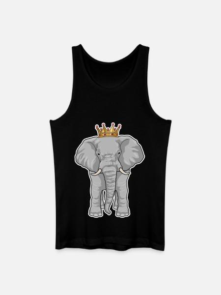Elephant Crown - Men’s Organic Tank Top - black
