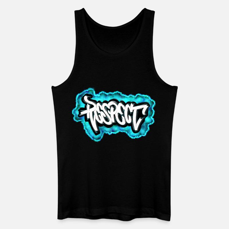 Respect Graffiti design - Männer Bio Tank Top - Schwarz