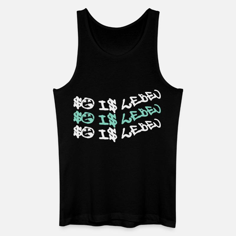 Zitat So is leben - Männer Bio Tank Top - Schwarz