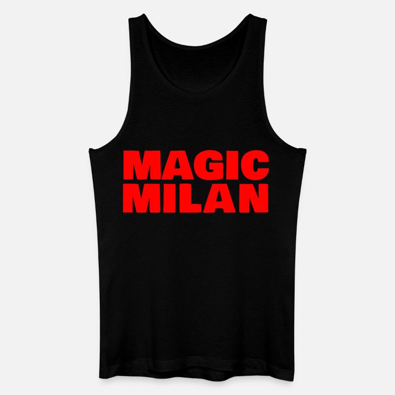 Magic Milan Logo Rot - Männer Bio Tank Top - Schwarz