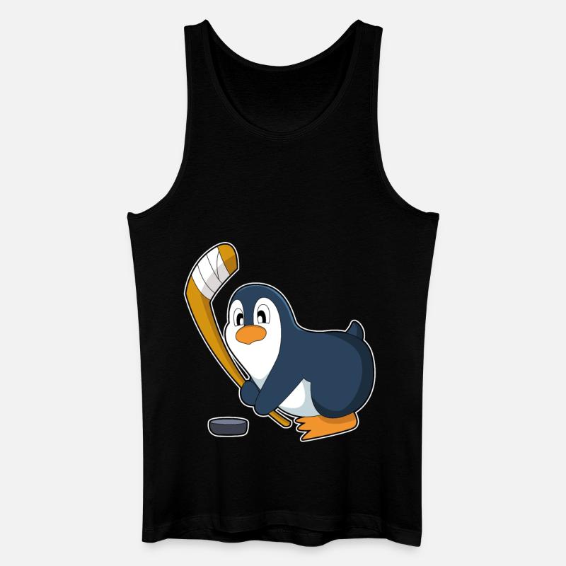 Pinguin Eishockey Eishockeyschläger - Männer Bio Tank Top - Schwarz
