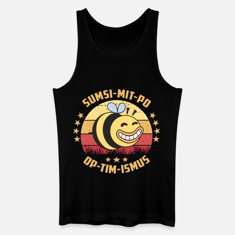 Optimismus oder Sumsi mit Po - Männer Bio Tank Top - Schwarz