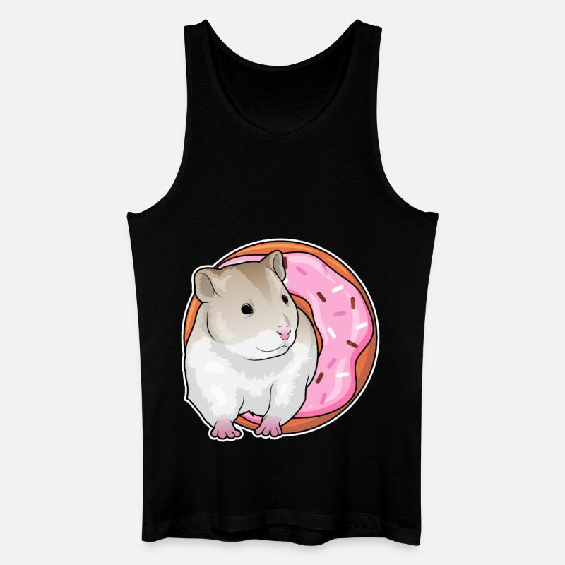 Hamster Donut - Männer Bio Tank Top - Schwarz