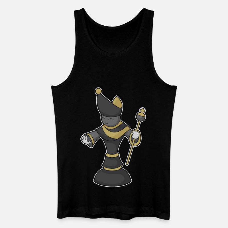 Schachfigur Läufer Stab Schach - Männer Bio Tank Top - Schwarz