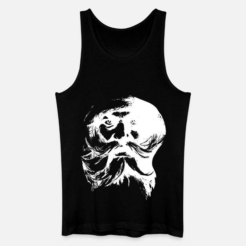 Retro Weihnachtsmann Gesicht - Männer Bio Tank Top - Schwarz