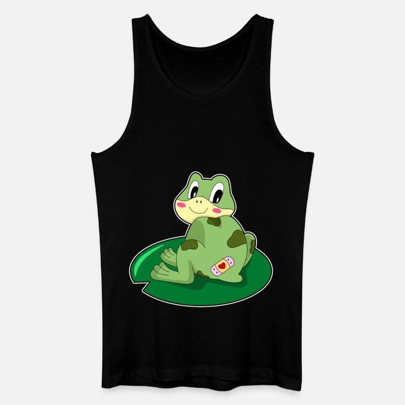 Frosch Pflaster - Männer Bio Tank Top - Schwarz
