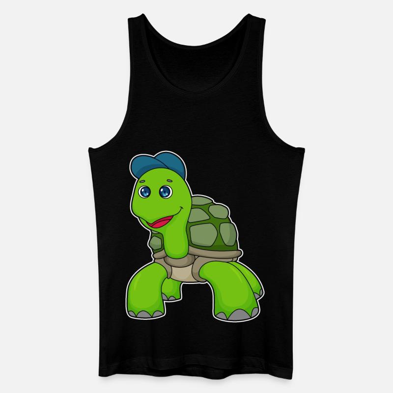 Schildkröte Cap - Männer Bio Tank Top - Schwarz