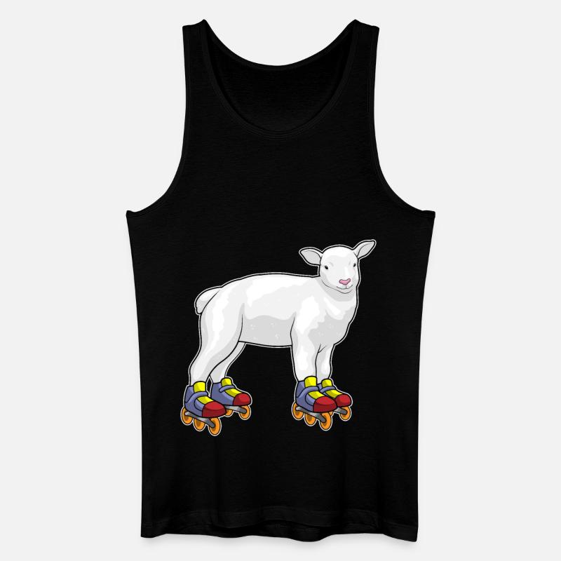 Lamm Inline skating Inline skates - Männer Bio Tank Top - Schwarz