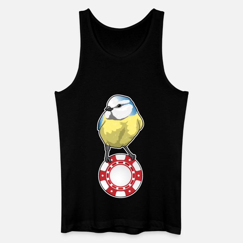 Vogel Poker Pokerchips - Männer Bio Tank Top - Schwarz