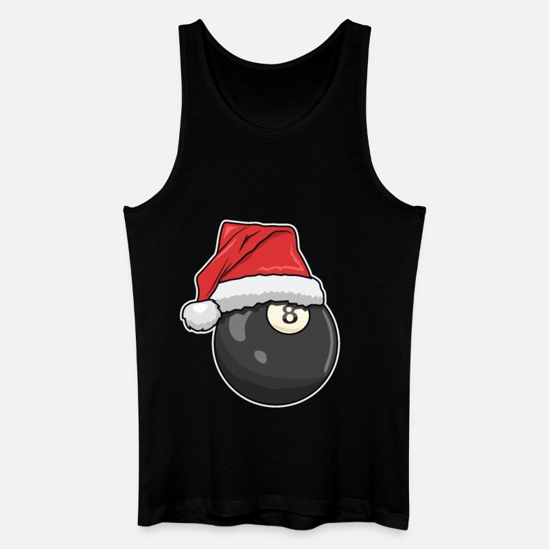 Weihnachten Billard - Männer Bio Tank Top - Schwarz