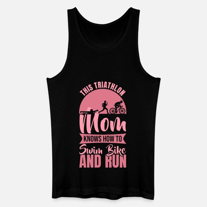 Triathlet Mama - Männer Bio Tank Top - Schwarz