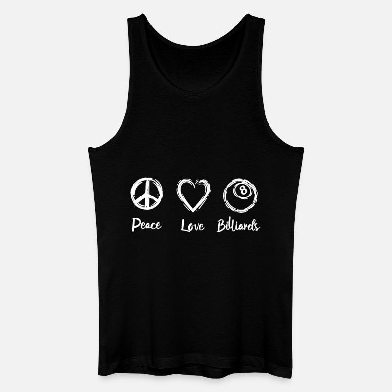 Frieden Liebe Billard - Männer Bio Tank Top - Schwarz