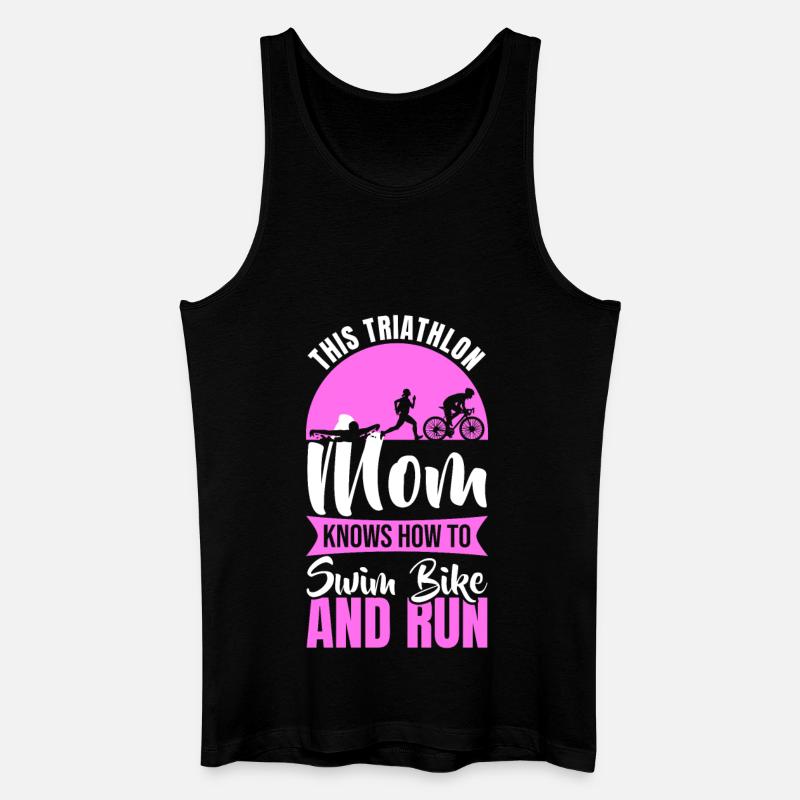 Triathlon Mutter - Männer Bio Tank Top - Schwarz
