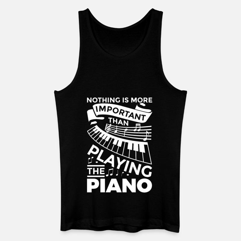 Klavier Motivation - Männer Bio Tank Top - Schwarz