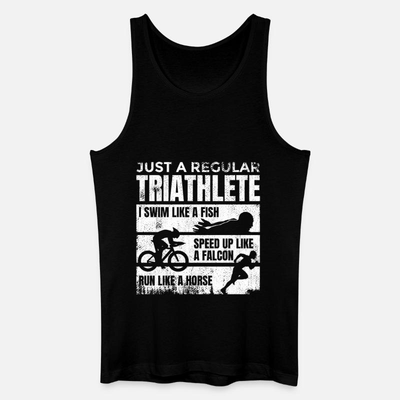 Mittelmäßiger Triathlet - Männer Bio Tank Top - Schwarz