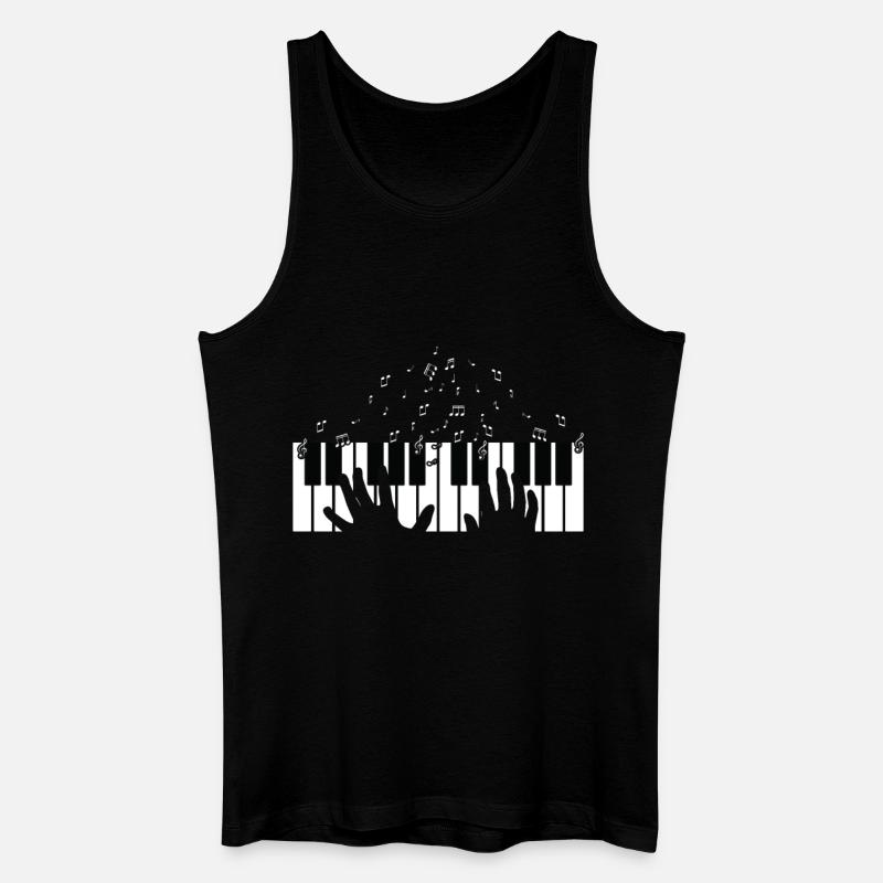 Klaviertasten - Männer Bio Tank Top - Schwarz