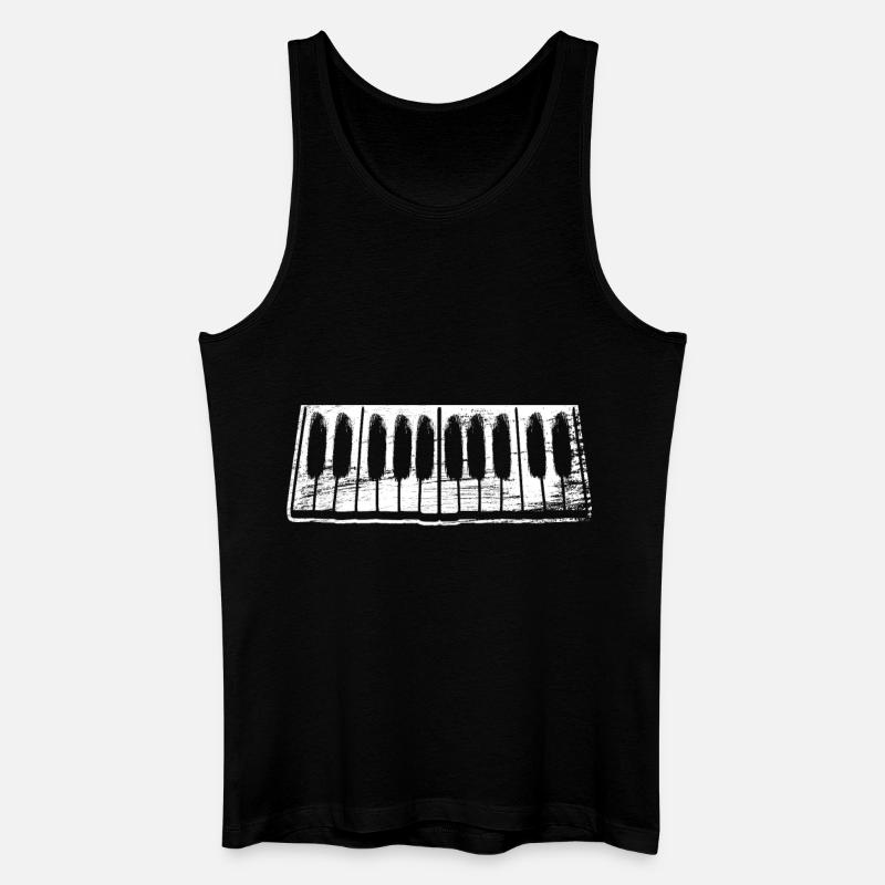 Klavier Keyboard - Männer Bio Tank Top - Schwarz