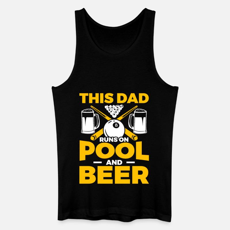 Billard Papa - Männer Bio Tank Top - Schwarz
