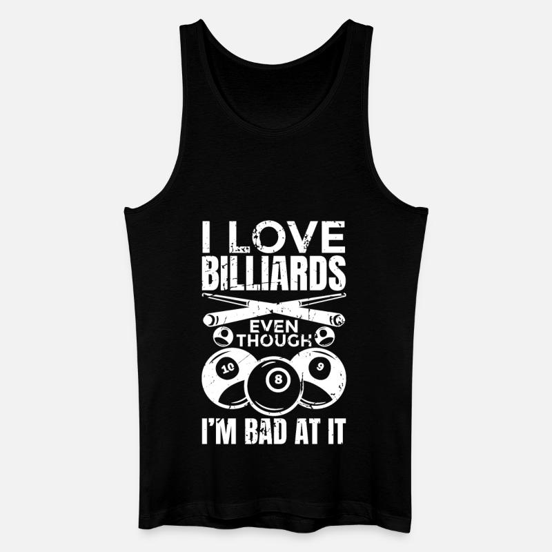 Ich liebe Billard - Männer Bio Tank Top - Schwarz