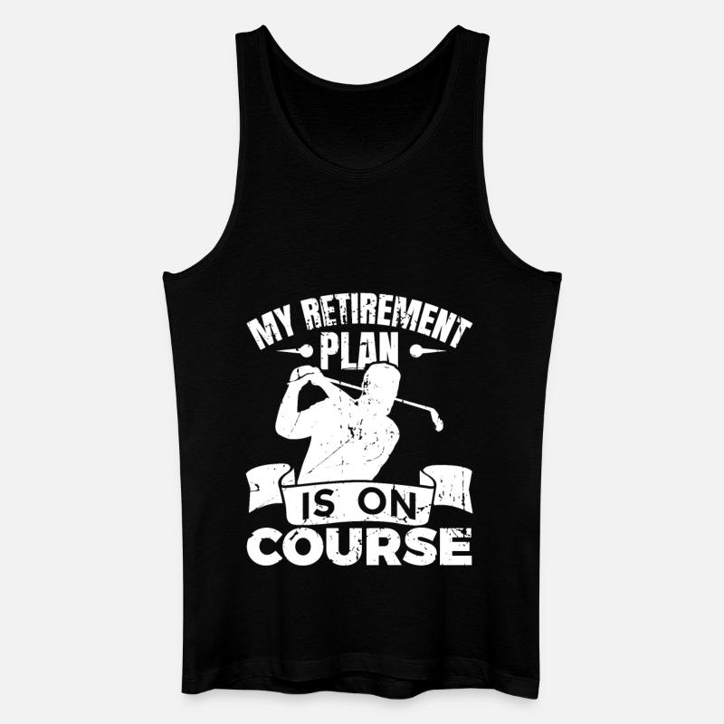 Golfspieler Ruhestand - Männer Bio Tank Top - Schwarz