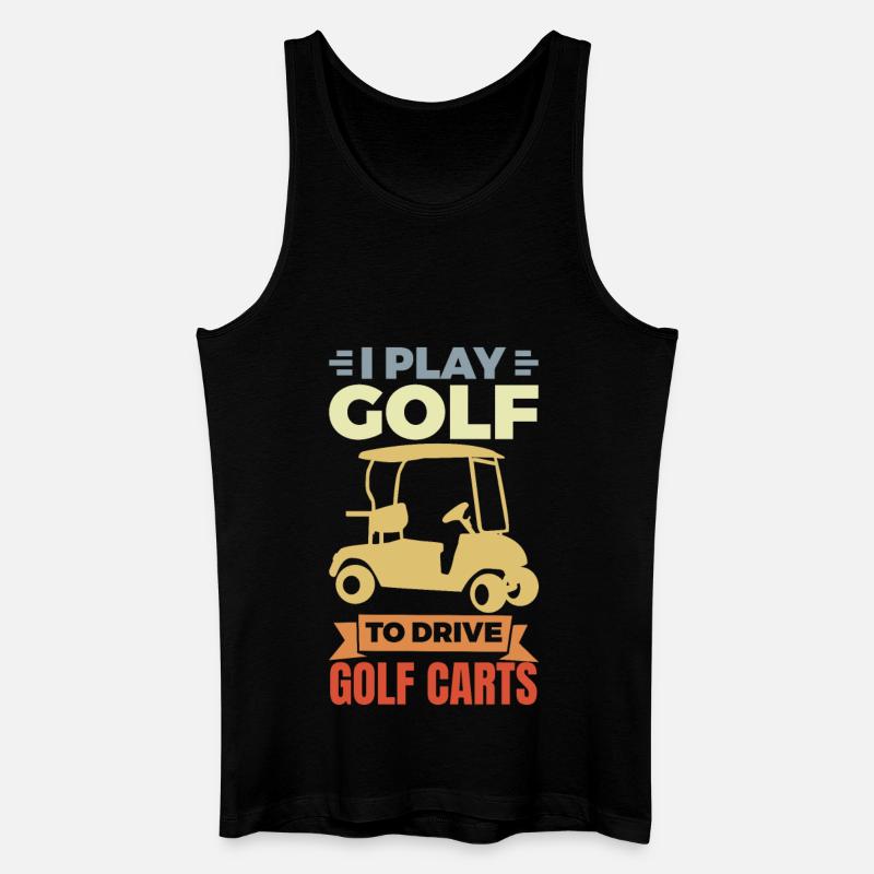 Ich liebe Golf Carts - Männer Bio Tank Top - Schwarz