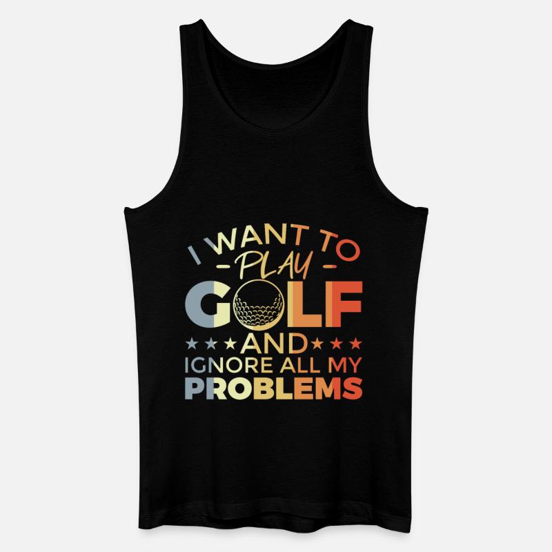 Lustiger Golf Spruch - Männer Bio Tank Top - Schwarz