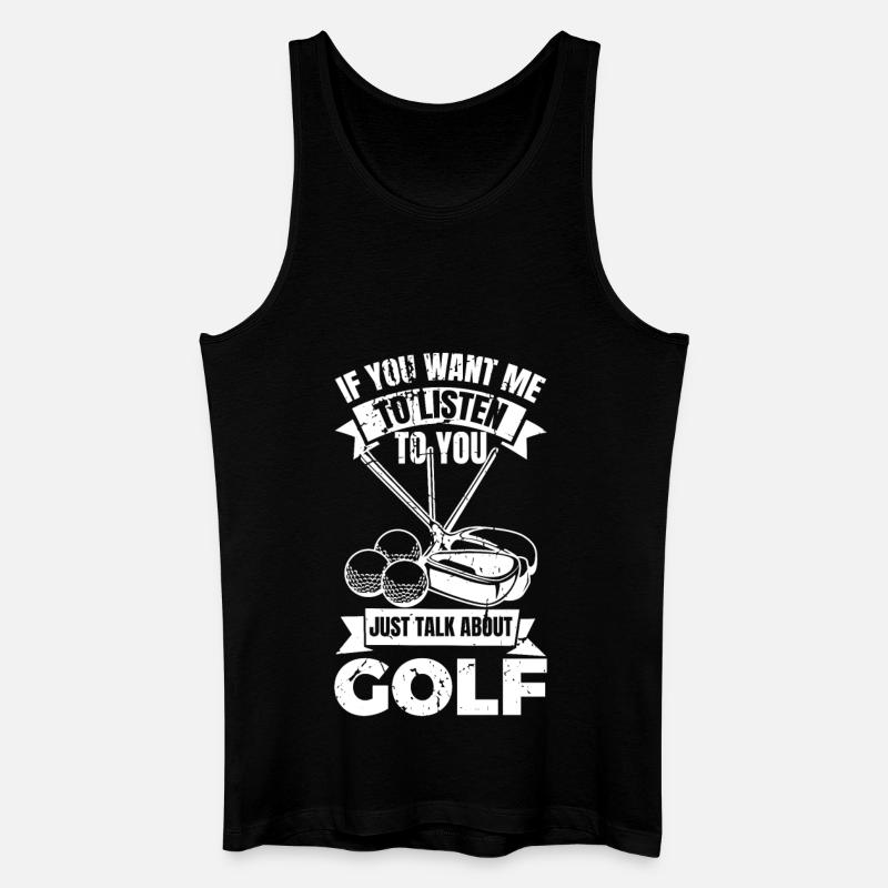 Golf - Männer Bio Tank Top - Schwarz