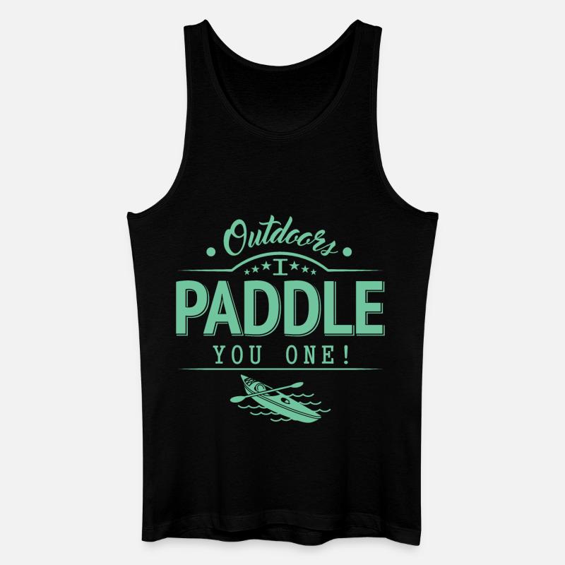 Draußen Paddele ich dir eins - Männer Bio Tank Top - Schwarz