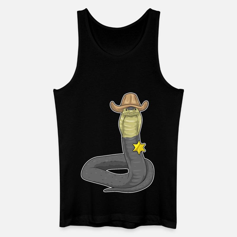 Snake Sheriff Sheriff's Hat - Men’s Organic Tank Top - black