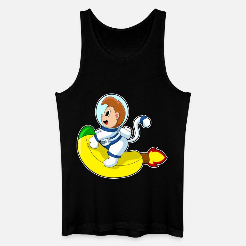 Monkey Banana Astronaute - Débardeur bio Homme - noir