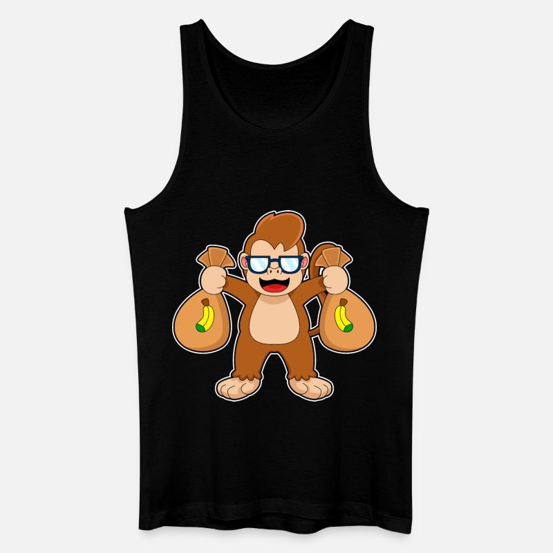 Affe Bandit Geldsack - Männer Bio Tank Top - Schwarz