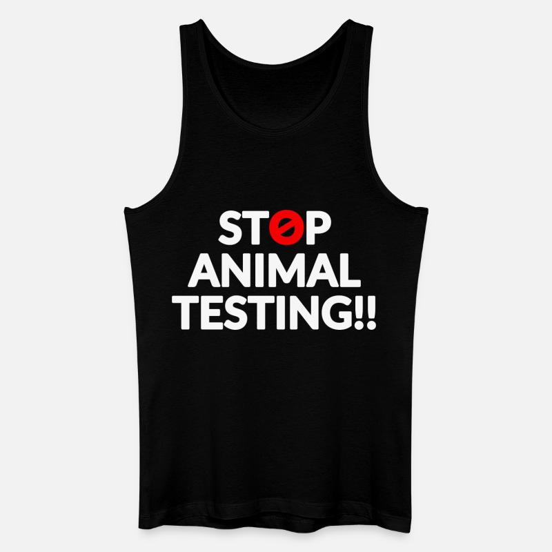 Stop Animal Testing - Männer Bio Tank Top - Schwarz