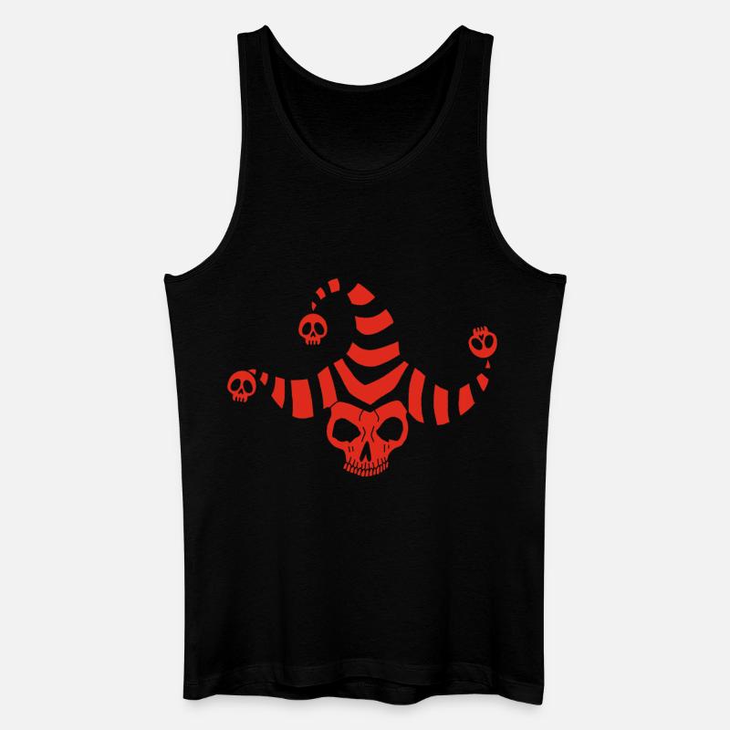 Roter Goblin-Schädel - Männer Bio Tank Top - Schwarz