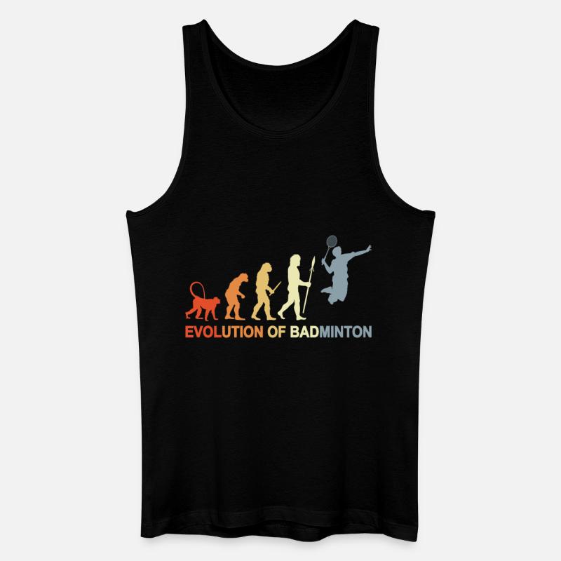 Badminton Evolution - Men’s Organic Tank Top - black