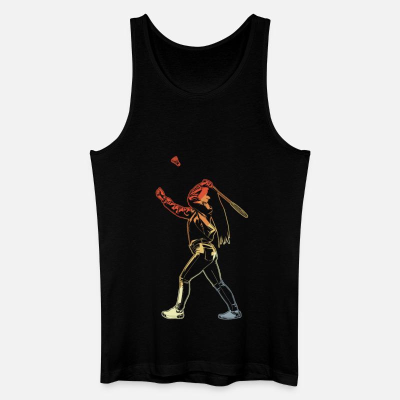 Badmintonspielerin - Männer Bio Tank Top - Schwarz