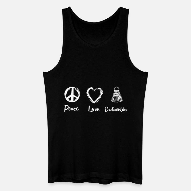 Badminton Liebe - Männer Bio Tank Top - Schwarz
